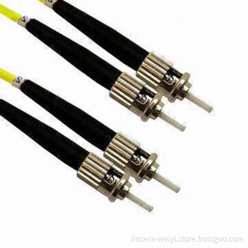 ST/PC-ST/PC SM DX Fiber Optic Patch Cord with Low IL and High RL, Cable Meters Optional